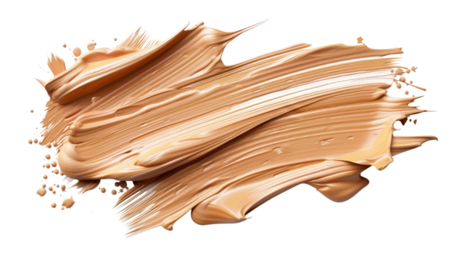 Smooth application of creamy cosmetic foundation on a textured surface for beauty and makeup industry use