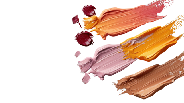 Vibrant Paint Strokes in Vivid Colors for Creative Artistic Background or Abstract Design Concepts