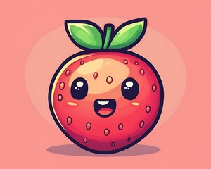 Obraz premium Cute Strawberry Cartoon