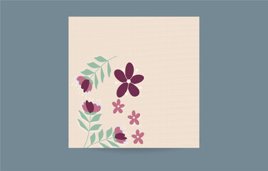 Mother's Day Floral. botanical flowers illustration for holiday greeting