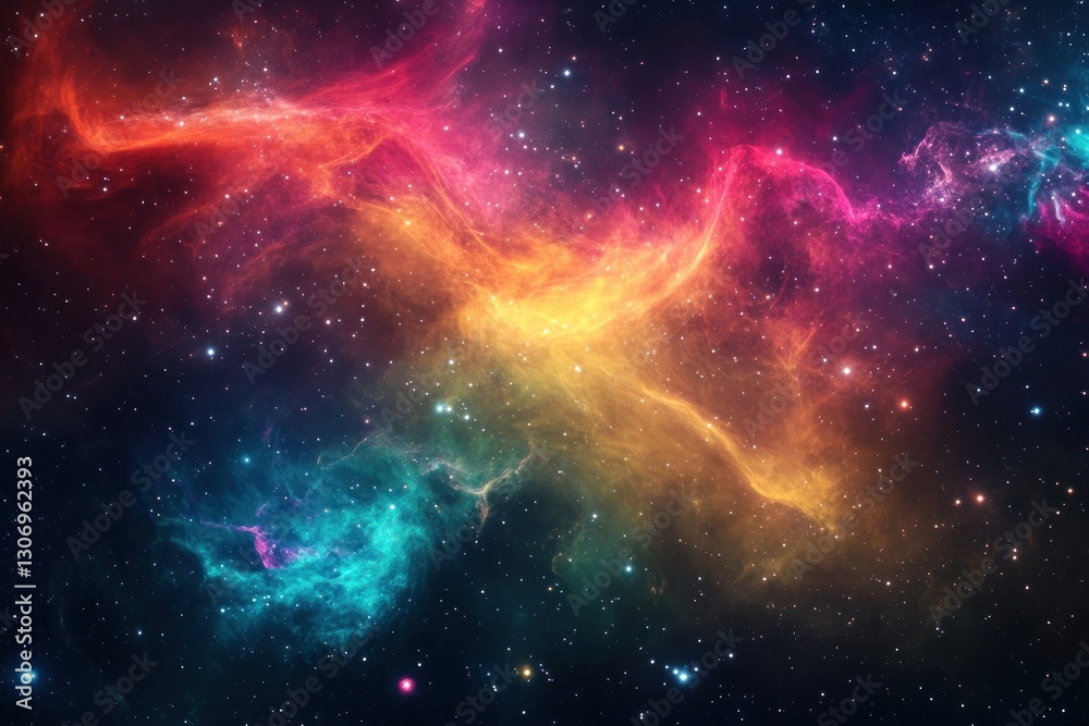 Canvas Prints a beautiful nebula with many vibrant colors and space in the background astronomy universe interstel