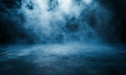 Eerie Fog on Ground Creating Dramatic Dark and Moody Atmosphere