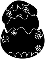 rabbit illustration holiday silhouette spring logo bunny icon easter outline ribbon carrot daisy coqquete celebration happy egg design decoration shape with vector graphic background