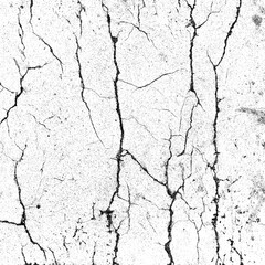 Light cracked texture with fine fracture lines on a white surface