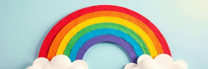 Hand drawn rainbow cards, playful retro style, element, retro