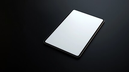 A large white tablet on a black background, bold and minimalist, ultra-detailed, 4k