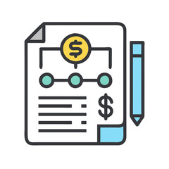 Financial Plan Icon Vector Illustration