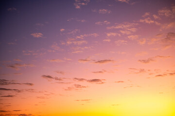 Beautiful , luxury soft gradient orange gold clouds and sunlight on the blue sky perfect for the background, take in everning,Twilight, Large size, high definition landscape photo