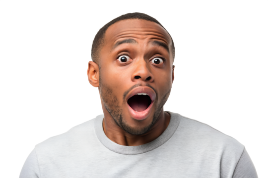 Expression of surprise captured in joyful moment