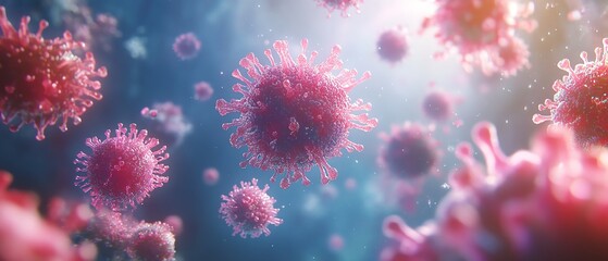 Human organism actively fighting viruses and bacteria, immune cells in action, representing a strong immune system protecting against diseases