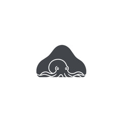 Fototapeta premium Octopus and Mountain