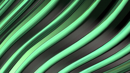 Modern art abstract background with emerald crystal glass jewel-like curves