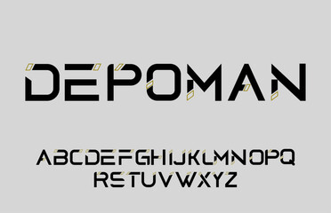 technology font logo design, modern headline font for sport fashion, racing, movie, vector illustration