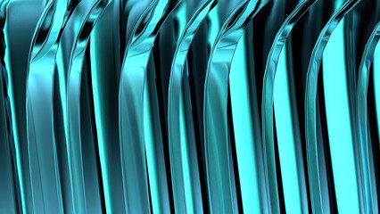 Luxurious abstract background expressed with blue crystal glass ice-like curves