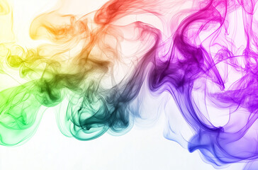 Obraz premium 37 Colorful smoke, color gradient, white background, vector illustration, simple style, colorful smoke pattern, no shadows, no light and shadow, colorful smoke, color gradient, white background