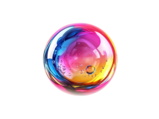 colorful round shape bubble ball
