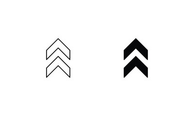 Up Arrow vector icons set stock illustration