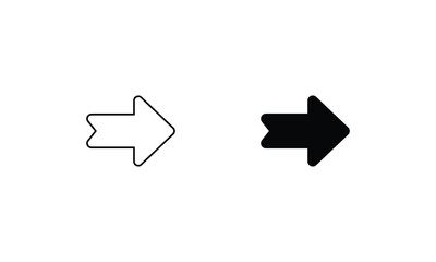 Right Arrow vector icons set stock illustration