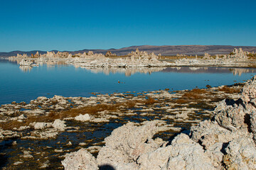 Momo Lake, California USA. Mono Lake Tufa State Natural Reserve