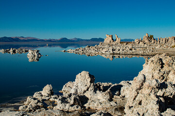 Momo Lake, California USA. Mono Lake Tufa State Natural Reserve