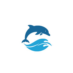 Obraz premium Dolphin Jumping Over Ocean Wave