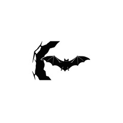Fototapeta premium Bat Flying Out of Cave