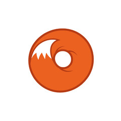 Fox Tail Donut Minimal Logo Design