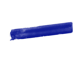Blue brushstroke with a rough watercolor texture and soft edges