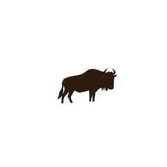 Wildebeest Silhouette Illustration