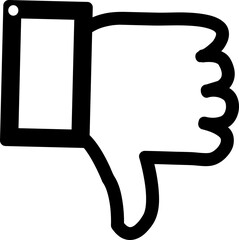 thumbs down silhouette vector file svg
