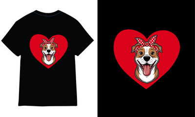 Pittie bull dog lover t-shirt design