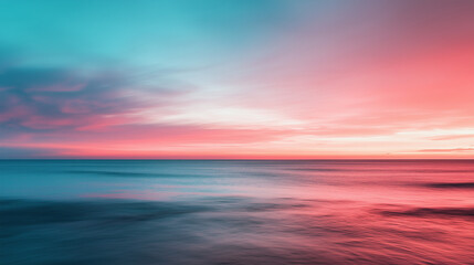 sunset over the sea,pink blue sky sea