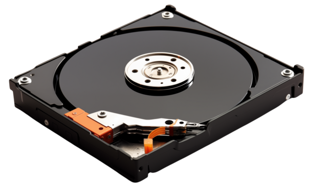 High Resolution Close up of a Hard Disk Drive