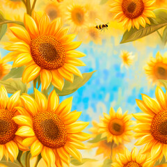 Obraz premium seamless floral pattern