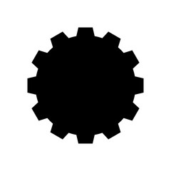 Cogwheel icon isolated on white background.