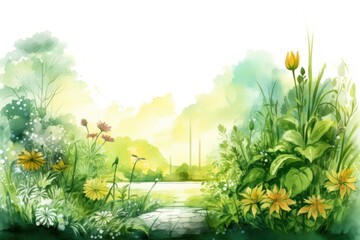 Green outdoors nature flower.