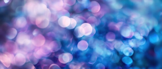 Fototapeta premium Abstract shimmering background with bokeh effect in shades of blue, purple, and pink creating a dreamy and magical atmosphere Concept of celebration, fantasy, and sparkle