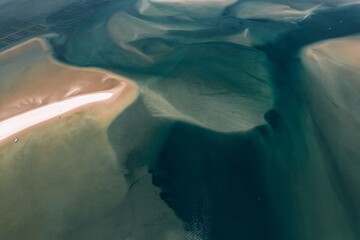 Stunning aerial view of Alvor Lagoon, Algarve