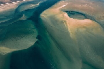 Stunning aerial view of Alvor Lagoon, Algarve