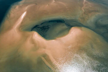 Stunning aerial view of Alvor Lagoon, Algarve