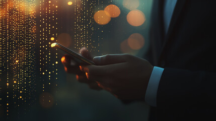 rofessional business woman working on a project together in the office Using economic growth charts and network connections to accompany the data. in Innovation analyzing future trends