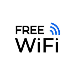 Free Wifi icon isolated on white
