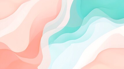 Abstract background features fluid lines and pastel colors in layers