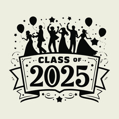 Dazzling Prom 2025 Captivating Class Celebration in Vector Art