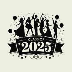 Dazzling Prom 2025 Captivating Class Celebration in Vector Art