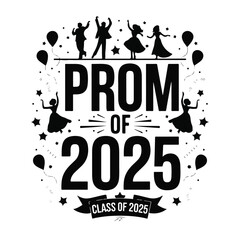 Dazzling Prom 2025 Captivating Class Celebration in Vector Art