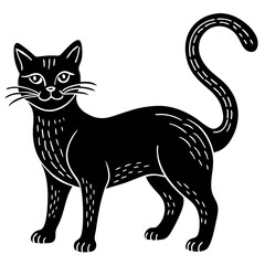 black cat vector illustration