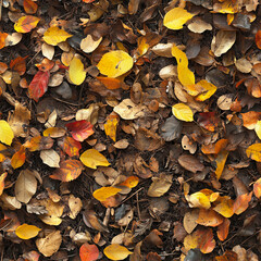 seamless autumn leaves background