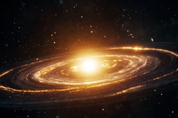 Spiral galaxy in deep space, vibrant colors