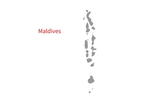 Maldives Map vector illustration. Maldives Map silhouette
